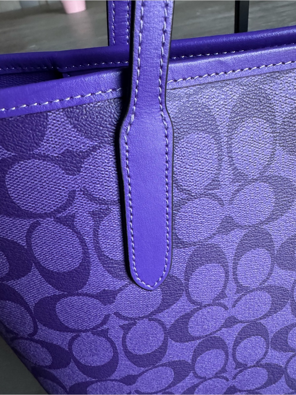 Reversible COACH City Tote PURPLE - RARE & HTF! - Picture 8 of 13